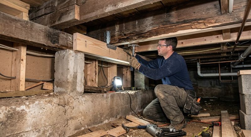 Basement Beam Repair in Wilmington, NC