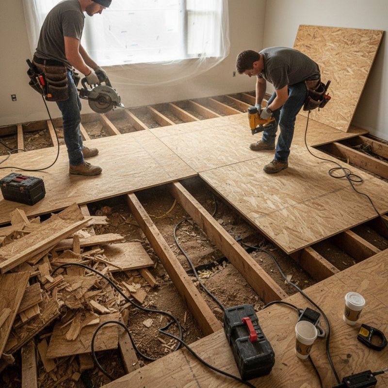 Local Subfloor Replacement Service pros at work